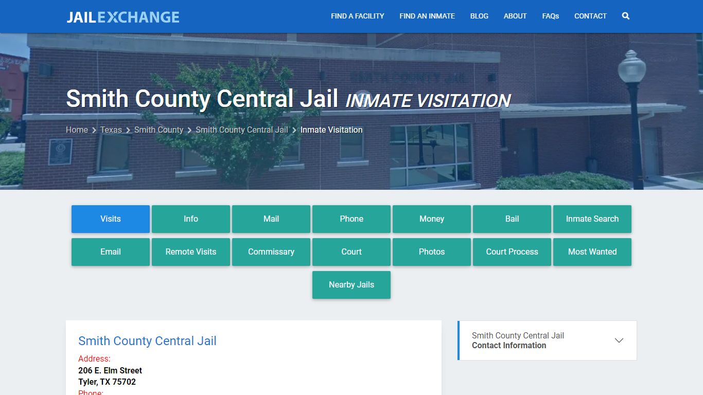 Inmate Visitation - Smith County Central Jail, TX - Jail Exchange